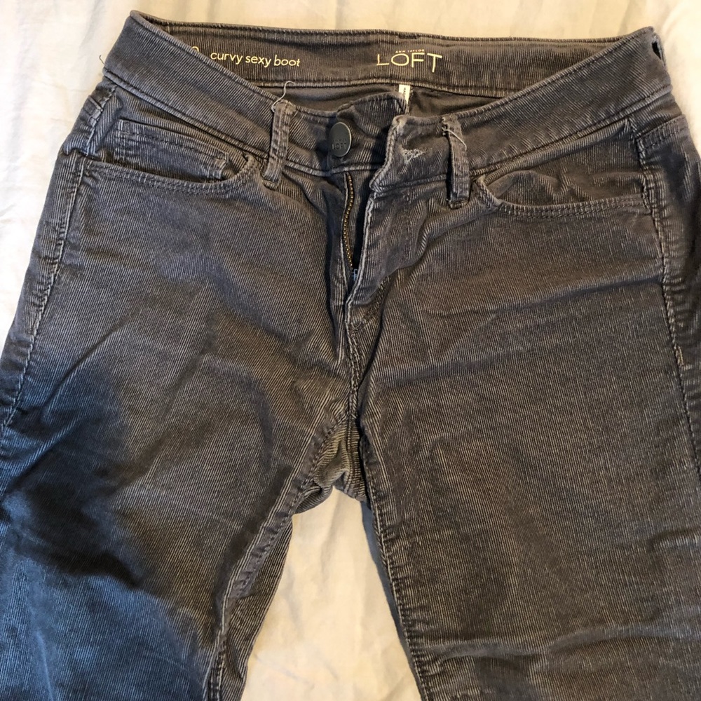 Ann Taylor loft gray corduroy pants size 0